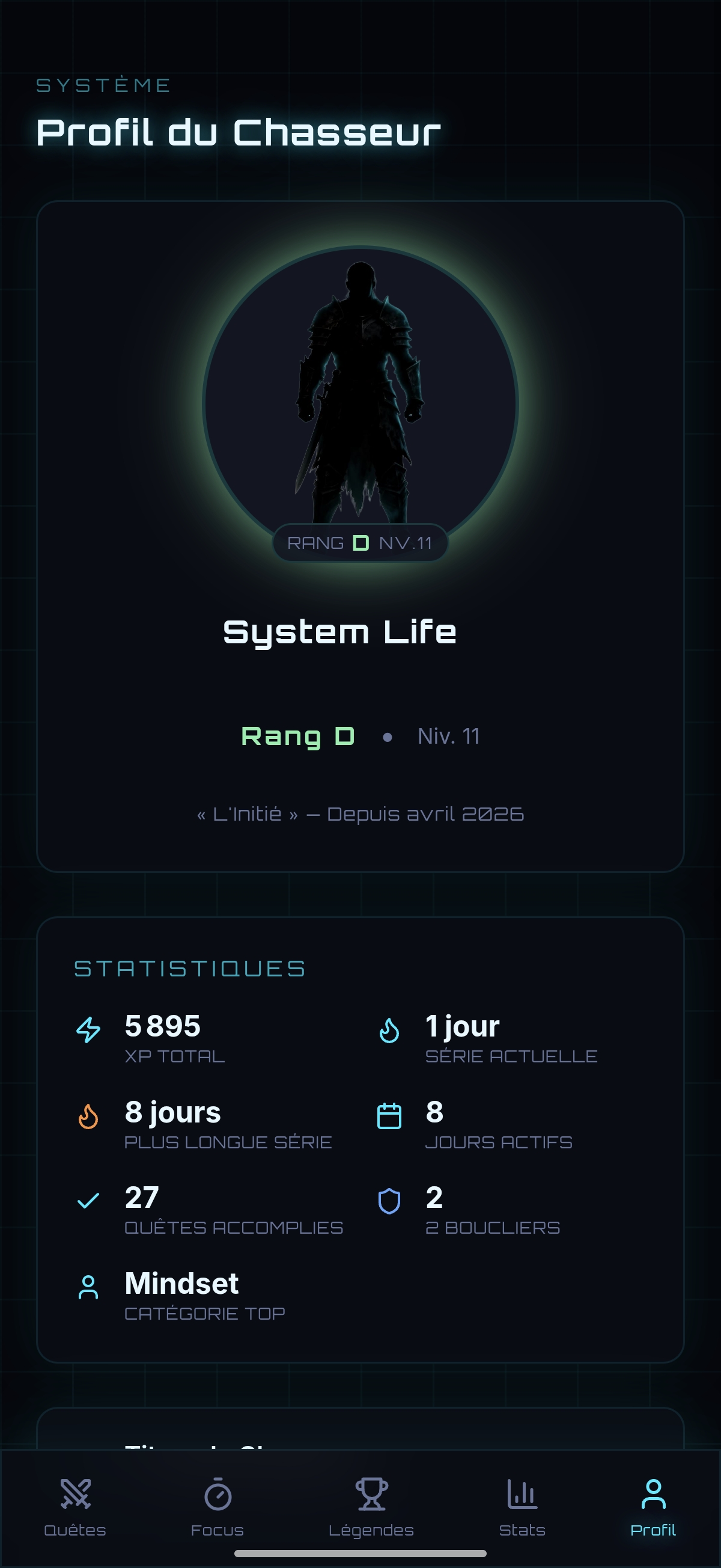 System Life - Stats & Progression